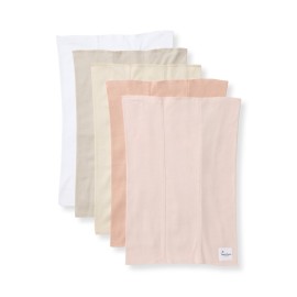 Burts Bees Baby Infant Burp Cloths, 100% Organic Cotton Extra Absorbent Soft Fabric Drool Cloths, 5-Pack Newborn Must-Have Essential Large Burping Cloths, One Size 17 x 11.75 Inches