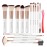 Real Perfection Makeup Brush Set 16 Pcs with 1 Eyebrow Razor Premium Synthetic Foundation Powder Concealers Eyeshadow Blush Makeup Brushes Make up Brushes Kit (White)
