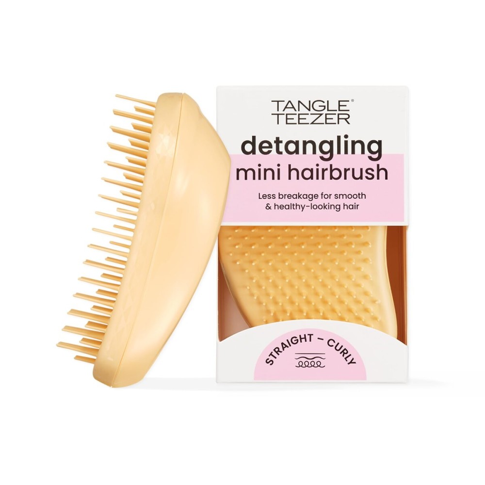 Tangle Teezer Original Detangler Brush, Dry & Wet Travel Size Mini Hair Brush, for Kids & All Hair Types, Buttercup Yellow
