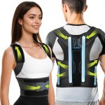 Rakiie Posture Corrector for Women and Men, Upgraded Back Brace with Enhanced Support, Shoulder Straightener with Cushioned Shoulder Pads & Underarm Pain Relief Strap, Size S (Upper Waist: 29.5-35.4)