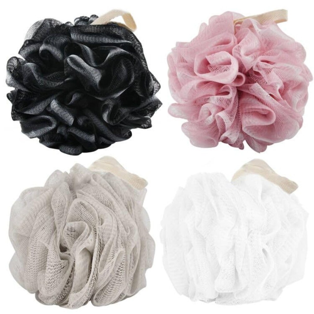 Chuya 4 Pack Bath Loofahs Sponge 70g,Shower Sponges Loofah Body Scrubber Balls for Body Cleaning Soft mesh