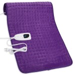 Deepsoon Heating Pad,Electric Heating Pads for Back,Neck,Abdomen,Moist Heating Pad for Shoulder,Knee,Arms,Legs,Dry/Moist Heat & Auto Shut Off,Christmas Gifts for Men and Women,Dark Purple,33x17 Inch