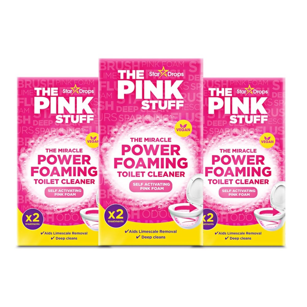 Stardrops The Pink Stuff Miracle Power Foaming Toilet Cleaner - Self-Activating Formula for Deep Cleaning, Stain Removal, and a Fresh Shine - Bathroom Essential