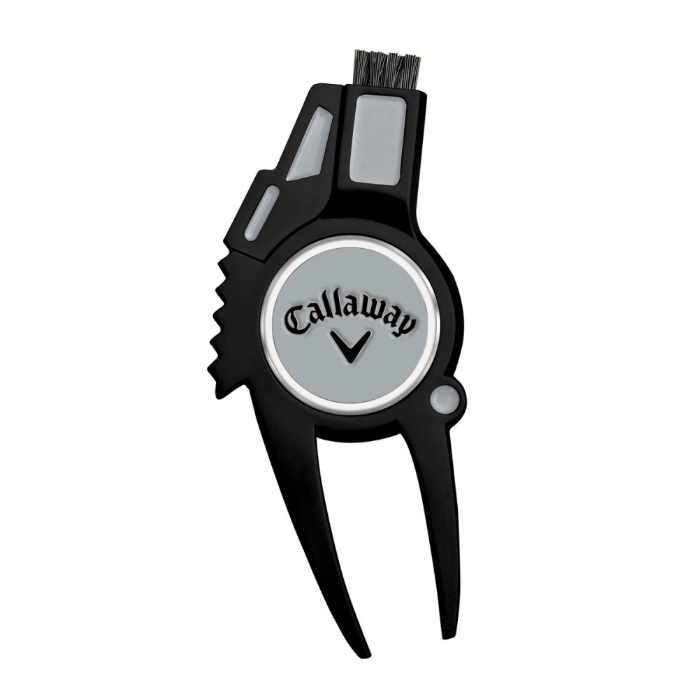 Callaway 4-in-1 Golf Divot Repair Tool, Black/Silver
