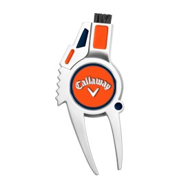 Callaway 4-in-1 Golf Divot Repair Tool, Orange/Navy