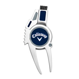 Callaway 4-in-1 Golf Divot Repair Tool, Navy/Silver
