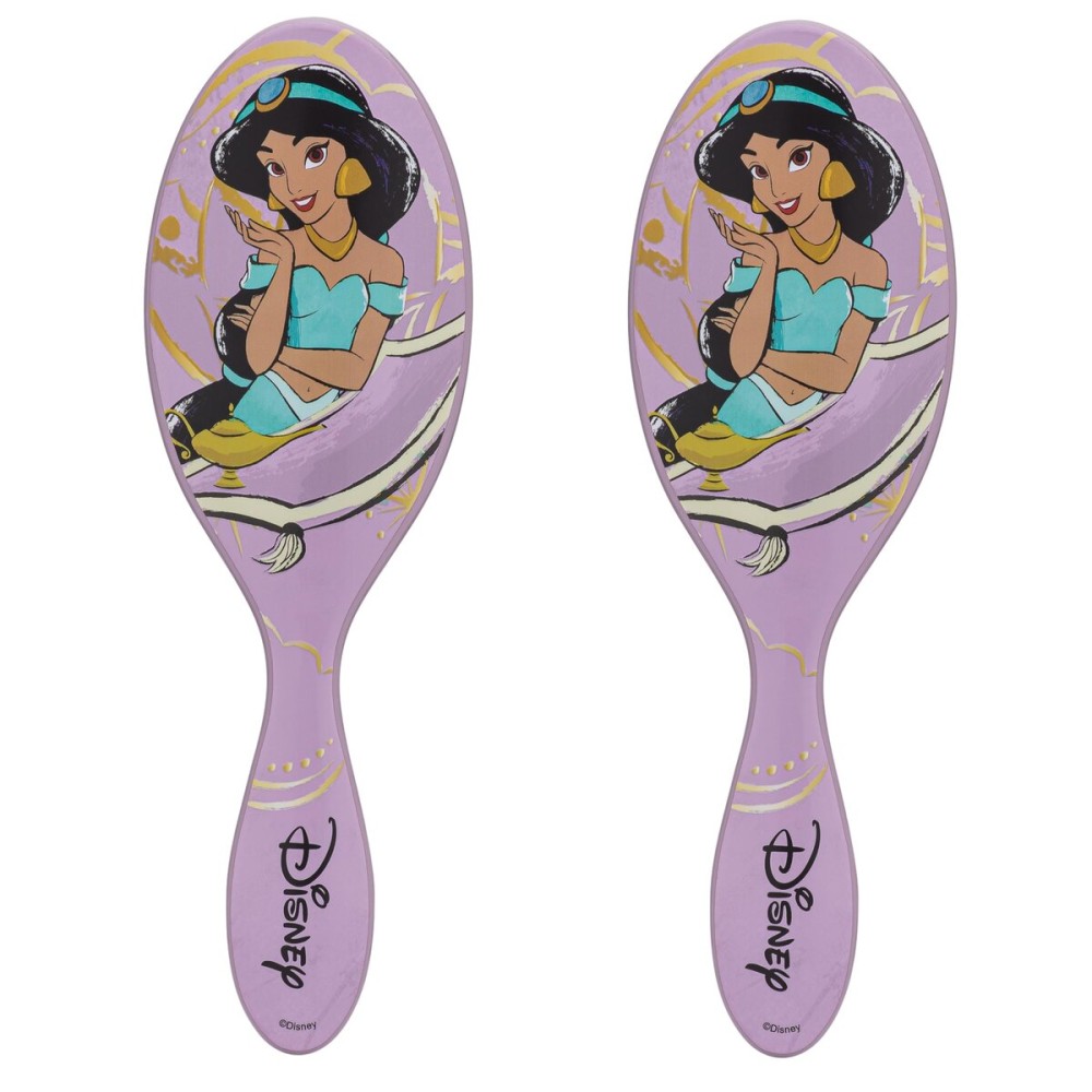 Wet Brush Disney Original Hair Detangler, Jasmine (Elegant Princess), Ultra-Soft IntelliFlex Bristles, Detangling Brush Glides Through Tangles (Wet Dry & Damaged Hair), Women & Men (Pack of 2)