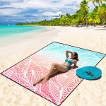 WIWIGO Beach Blanket Waterproof Sandproof Beach Mat 79 X 83/10\'x9\'for 2-8 Adults Quick Drying Outdoor Picnic Mat Beach Accessories for Travel, Camping, Hiking
