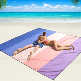 WIWIGO Beach Blanket Waterproof Sandproof Beach Mat 79 X 83/10\'x9\'for 2-8 Adults Quick Drying Outdoor Picnic Mat Beach Accessories for Travel, Camping, Hiking