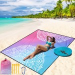 WIWIGO Beach Blanket Waterproof Sandproof Beach Mat 79 X 83/10\'x9\'for 2-8 Adults Quick Drying Outdoor Picnic Mat Beach Accessories for Travel, Camping, Hiking