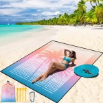 WIWIGO Beach Blanket Waterproof Sandproof Beach Mat 79 X 83/10\'x9\'for 2-8 Adults Quick Drying Outdoor Picnic Mat Beach Accessories for Travel, Camping, Hiking