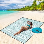 WIWIGO Beach Blanket Waterproof Sandproof Beach Mat 79 X 83/10\'x9\'for 2-8 Adults Quick Drying Outdoor Picnic Mat Beach Accessories for Travel, Camping, Hiking