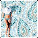 HIHOHO Beach Blanket Waterproof Sandproof Extra Large Beach Mat 79 X 83/120x108for 1-8 Adults Quick Drying Durable Outdoor Picnic Mat for Beach Travel Camping Hiking