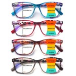 Progressive Multifocus Reading Glasses for Women,Blue Light Blocking Spring Hinge Fashion Pattern Print Computer Readers (pattern design-5, 1.0, x)