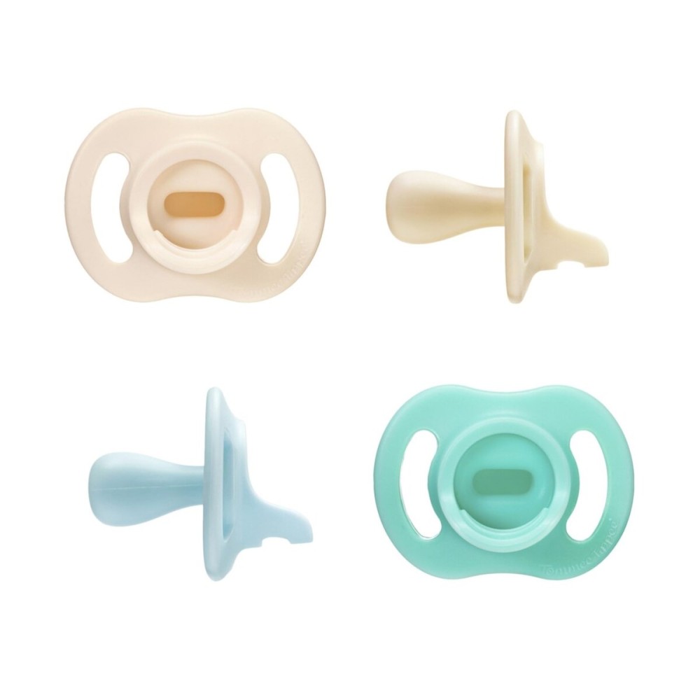 Tommee Tippee Ultra-Light StayPut Pacifier, One-Piece Silicone Design, 0-6m, 4 Pack