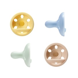 Tommee Tippee Breast-Like Pacifier, Lightweight, One-Piece Silicone Design, Symmetrical Nipple, 0-6m, 4 Pack