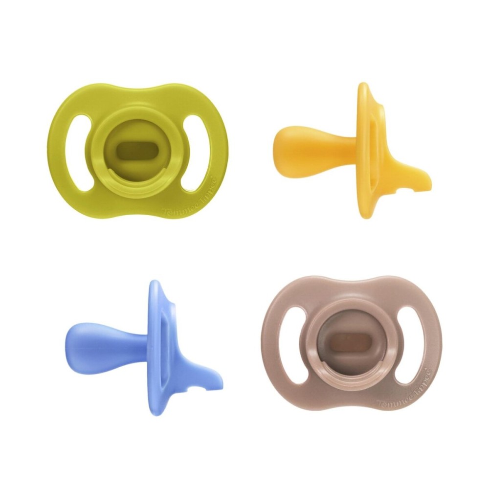 Tommee Tippee Ultra-Light StayPut Pacifier, One-Piece Silicone Design, 6-18m, 4 Pack