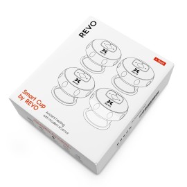REVO The Original 4-in-1 Smart Cupping Therapy Massager, Red Light Therapy for Targeted Pain Relief, Knots, Aches, Muscle Soreness, Circulation & Tighter Skin, Portable Cupping Kit (Four Pack)