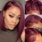 UTIDE 99 j Burgundy Wig Human Hair 13x4 HD Lace Front Wigs Human Hair for Black Women Short Straight Bob Lace Frontal GluelessWigs Human Hair Pre Plucked180% Density Red Wig 10 Inch