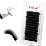 FADLASH Easy Fan Lash Extension 3D Effect Fluffy Rapid Volume Double Layers Easy Fan 2D~10D Eyelash Extensions Automatic Blooming Easy Fan Lashes D Curl (0.05D 8-13mm Mixed)