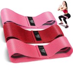 CFX Resistance Bands Set, Exercise Bands with Non-Slip Design for HIPS & Glutes, 3 Levels Workout Bands for Women and Men, Booty Bands for Home Fitness, Yoga, Pilates (Red Set)
