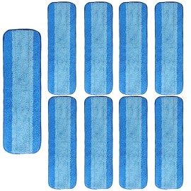 AmaVins 9 Pack Microfiber Cleaning Pads for Bona Mop, Reusable Microfiber Mop Pads for 18 Inch Mop, Hardwood Floor Replacement Cleaning Mop Pads, Machine Washes