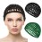 Hair Net Wrap Nets For Women 2 PCS Sleeping Sleep Cap Drying Curly Hair Crochet Press Hairnets Snood Wraps Cover Hairnet Workers Cap Mesh Head Caps Wrapping Long Curly Hair Overnight(green/black)