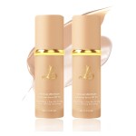 Foundation 4 in 1 - Color Changing Foundation, Medium Spectrum with SPF 50, Hypoallergenic Hydrating Liquid Concealer, Long-lasting & Waterproof Natural Finish - 1.06 fl oz - 2 Pack