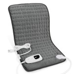 Deepsoon Heating Pad,Electric Heating Pads for Back,Neck,Abdomen,Moist Heating Pad for Shoulder,Knee,Arms,Legs,Dry/Moist Heat & Auto Shut Off,Christmas Gifts for Men and Women,Dark Gray,24x12 Inch