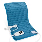 Deepsoon Heating Pad,Electric Heating Pads for Back,Neck,Abdomen,Moist Heating Pad for Shoulder,Knee,Arms,Legs,Dry/Moist Heat & Auto Shut Off,Christmas Gifts for Men and Women,Blue,24x12 Inch