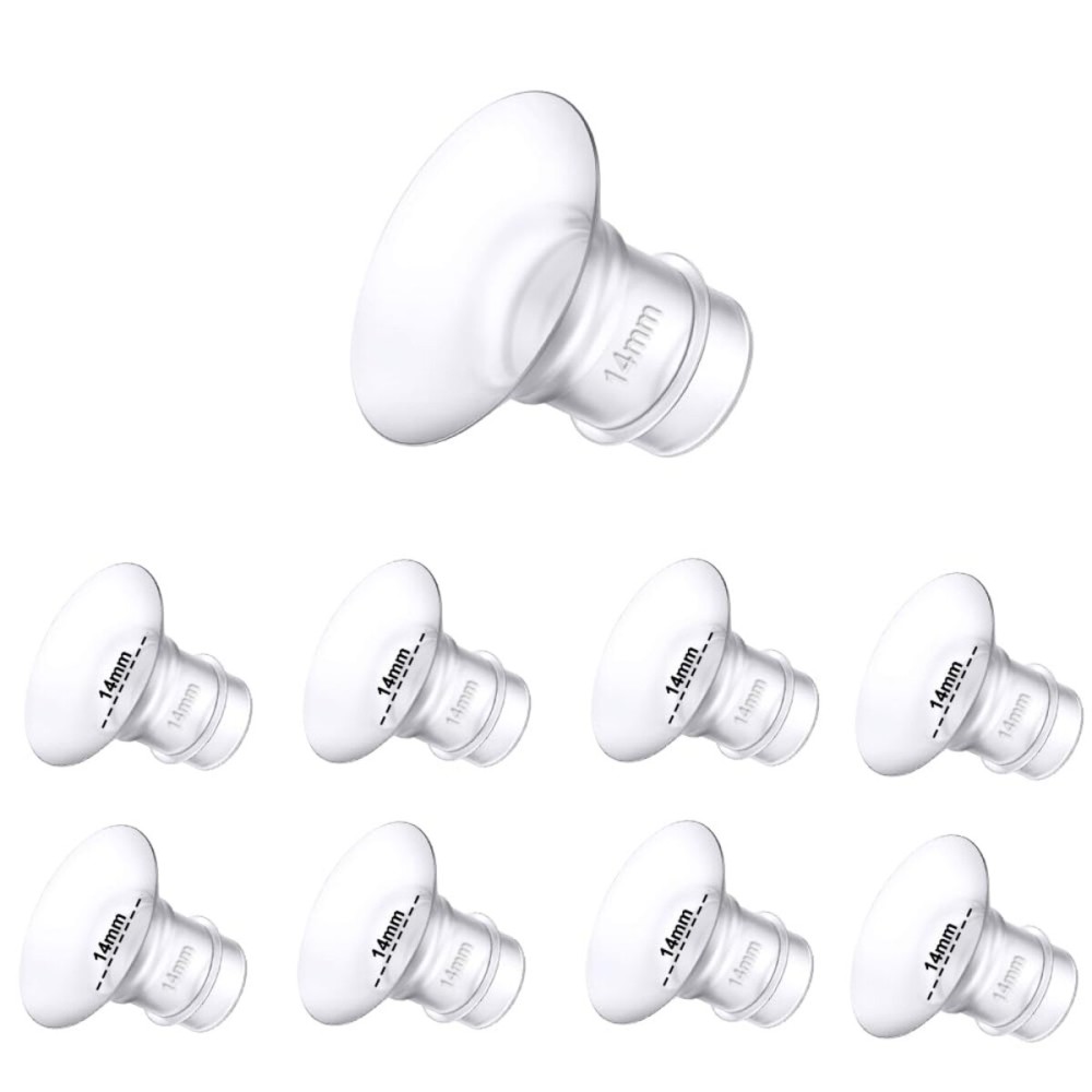 Flange Inserts for Medela,Spectra 24mm Shields/Flanges,Willow Wearable Cups Compatible with TSRETE,CPPSLEE,Momcozy S9/S12 Wearable Breast Pump (8pcs-14mm Flange Insert)
