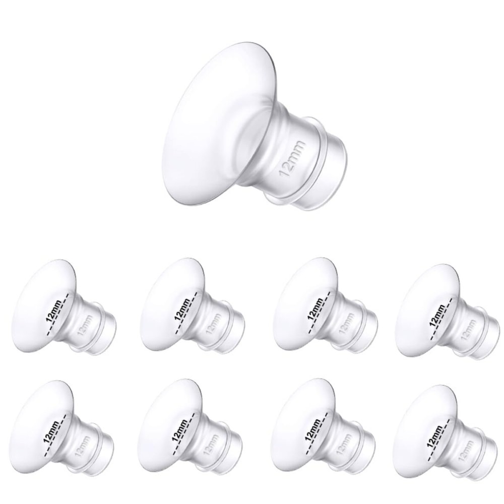 Flange Inserts for Medela,Spectra 24mm Shields/Flanges,Willow Wearable Cups Compatible with TSRETE,CPPSLEE,Momcozy S9/S12 Wearable Breast Pump (8pcs-12mm Flange Insert)