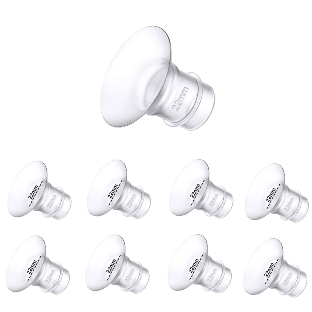 Flange Inserts for Medela,Spectra 24mm Shields/Flanges,Willow Wearable Cups Compatible with TSRETE,CPPSLEE,Momcozy S9/S12 Wearable Breast Pump (8pcs-22mm Flange Insert)