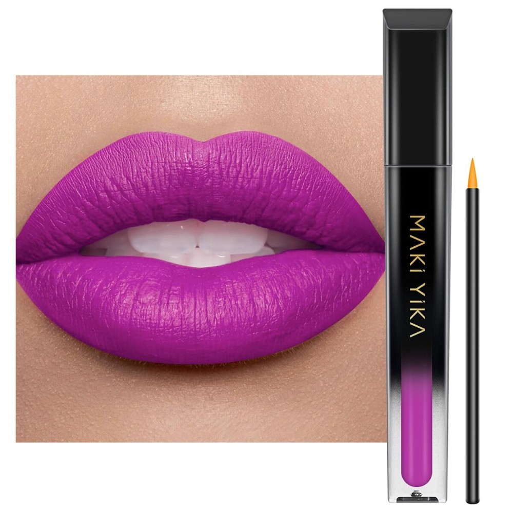 MAKI YIKA Purple Lipstick for Women Color Stay Long Lasting Lipsticks, No Smudge Matte Liquid Lipstick Transferproof Cruelty-Free Lip Color, Pearl Purple