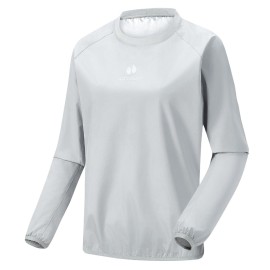 HOTSUIT Sauna Suit Women Durable Gym Workout Sauna Jacket Sweat Suits, Light Gray, L