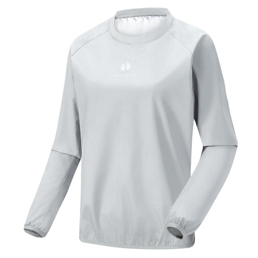 HOTSUIT Sauna Suit Women Durable Gym Workout Sauna Jacket Sweat Suits, Light Gray, M