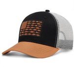 Naicissism American Fish Flag Trucker Hat, Fishing Gifts for Men, Outdoor Snapback Fishing Hat Perfect for Fishing and Daily Use
