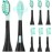 SuitShine Replacement Toothbrush Heads Compatible with Philips Sonicare Electric Brush and More Click-on Handles 8 Pack Black