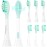 SuitShine Replacement Toothbrush Heads Compatible with Philips Sonicare Electric Brush and More Click-on Handles 8 Pack White
