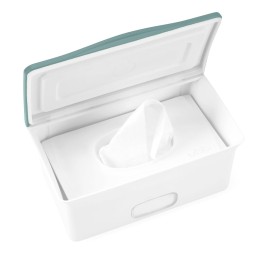 Ubbi Baby Wipes Dispenser with Weighted Plate and Secure Seal, Nursery and Baby Registry Essential to Keep Wipes Fresh, Open Water