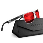 ANYLUV Blue Light Blocking Glasses Men Computer Gaming Glasses Lightweight Al-Mg Metal Anti Eyestrain Eye Protection