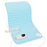Deepsoon Heating Pad,Electric Heating Pads for Back,Neck,Abdomen,Moist Heating Pad for Shoulder,Knee,Arms,Legs,Dry/Moist Heat & Auto Shut Off,Christmas Gifts for Men and Women,Light Blue,24x12 Inch