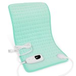 Deepsoon Heating Pad,Electric Heating Pads for Back,Neck,Abdomen,Moist Heating Pad for Shoulder,Knee,Arms,Legs,Dry/Moist Heat & Auto Shut Off,Christmas Gifts for Men and Women,Light Green,24x12 Inch