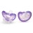RaZbaby Jollypop Pacifier for Newborns & Up, USA Made, Natural Shaped Orthodontic Binky, Lovingly Shared in NICUs & Hospitals Worldwide, Medical-Grade 100% BPA-Free - 0-3 Months, 2 Pack - Lavender