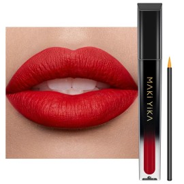 MAKI YIKA Red Lipstick for Women Color Stay Long Lasting Lipsticks, No Smudge Matte Liquid Lipstick Transferproof Cruelty-Free Lip Color |Ruby Red