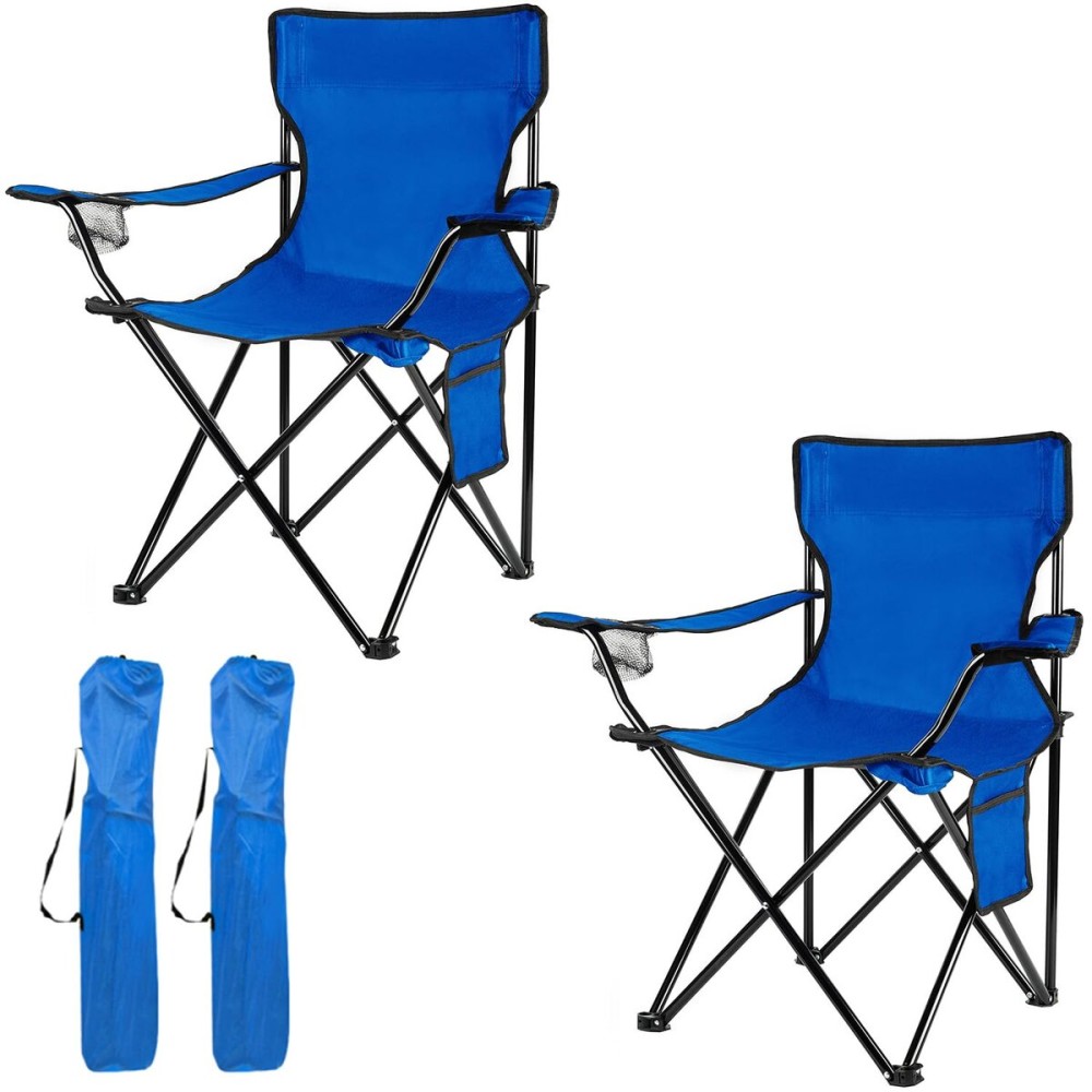 Damei century Folding Camping Chairs- Lightweight, Portable Chair for Beach, Lawn, Outdoor Sports, 2PCS Blue