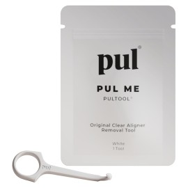 PUL Pack of 1 Reusable Clear Aligner Removal Tool - Compatible with Invisalign, Removable Braces, Retainers & Trays - Easy-to-Use Device Remover, Dental & Oral Hygiene Care Product - White