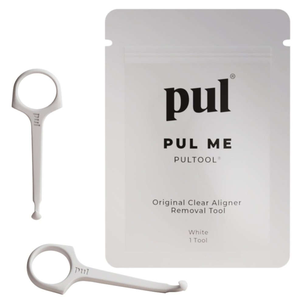PUL Pack of 2 Reusable Clear Aligner Removal Tool - Compatible with Invisalign, Removable Braces, Retainers & Trays - Easy-to-Use Device Remover, Dental & Oral Hygiene Care Product - White