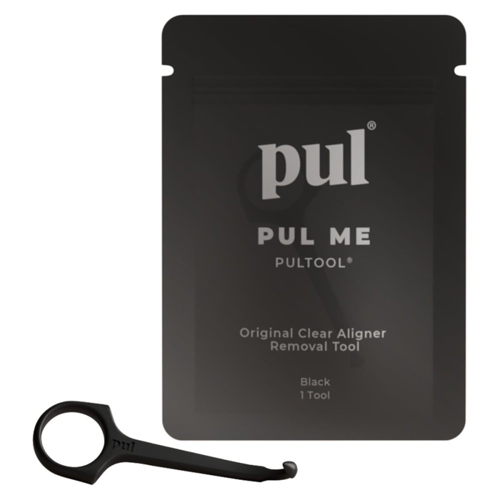 PUL Pack of 1 Reusable Clear Aligner Removal Tool - Compatible with Invisalign, Removable Braces, Retainers & Trays - Easy-to-Use Device Remover, Dental & Oral Hygiene Care Product - Black
