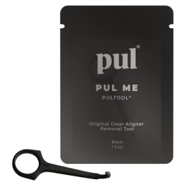 PUL Pack of 1 Reusable Clear Aligner Removal Tool - Compatible with Invisalign, Removable Braces, Retainers & Trays - Easy-to-Use Device Remover, Dental & Oral Hygiene Care Product - Black